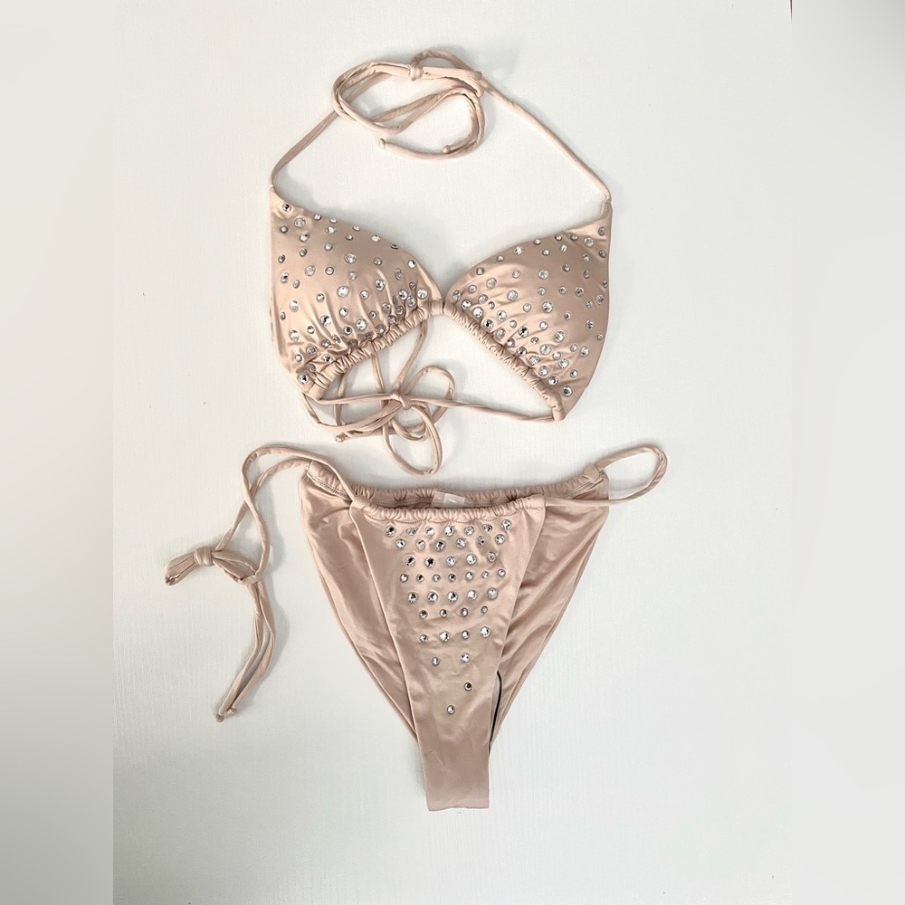 SET Monica Hansen Starlight One Side String Tie Bikini Bottom + bikini top S - Picture 2 of 12